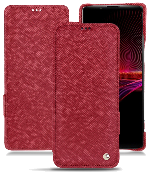 Housse cuir Sony Xperia 1 III - Rabat horizontal - Rouge passion - NOREVE