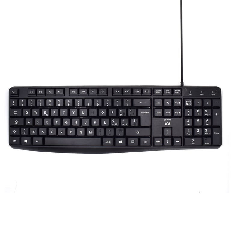 Ewent EW3000 clavier Bureau USB QWERTY Italien Neuf
