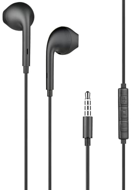 Ecouteurs Jack 3.5mm Télécommande/Micro Bouton Noir Bigben