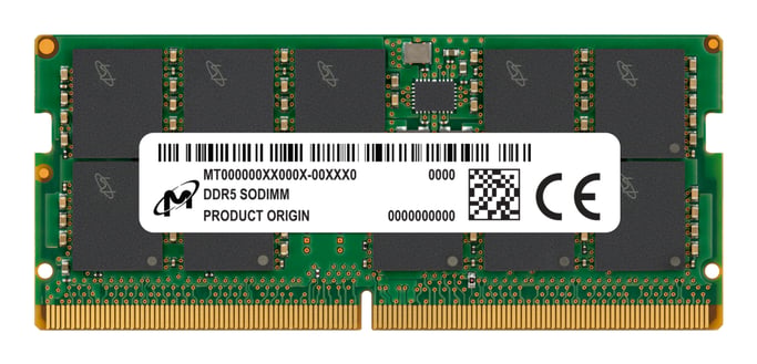 Micron MTC10C1084S1TC56BR module de mémoire 16 Go 1 x 16 Go DDR5 262-pin SO-DIMM ECC