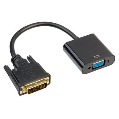 Akyga AK-AD-50 adaptador de cable de vídeo 0,15 m VGA (D-Sub) DVI Negro