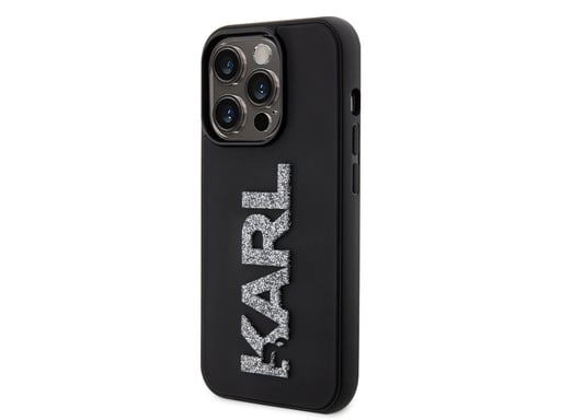 Cover per iPhone 15 Pro 3D Rubber Karl Glitter