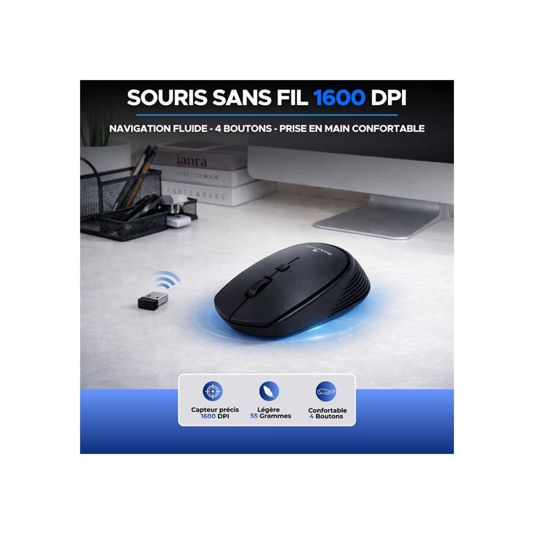 Clavier Filaire Bluestork KB Media Office – 15 Raccourcis Multimédias AZERTY - vue 4