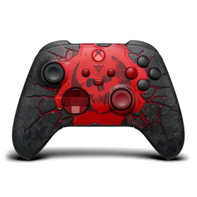 Manette sans fil Microsoft Xbox Gears of War E-Day Edition limitée Crimson Omen Noir et rouge