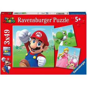 Puzzles 3x49 pièces Super Mario Ravensburger France - vue 3