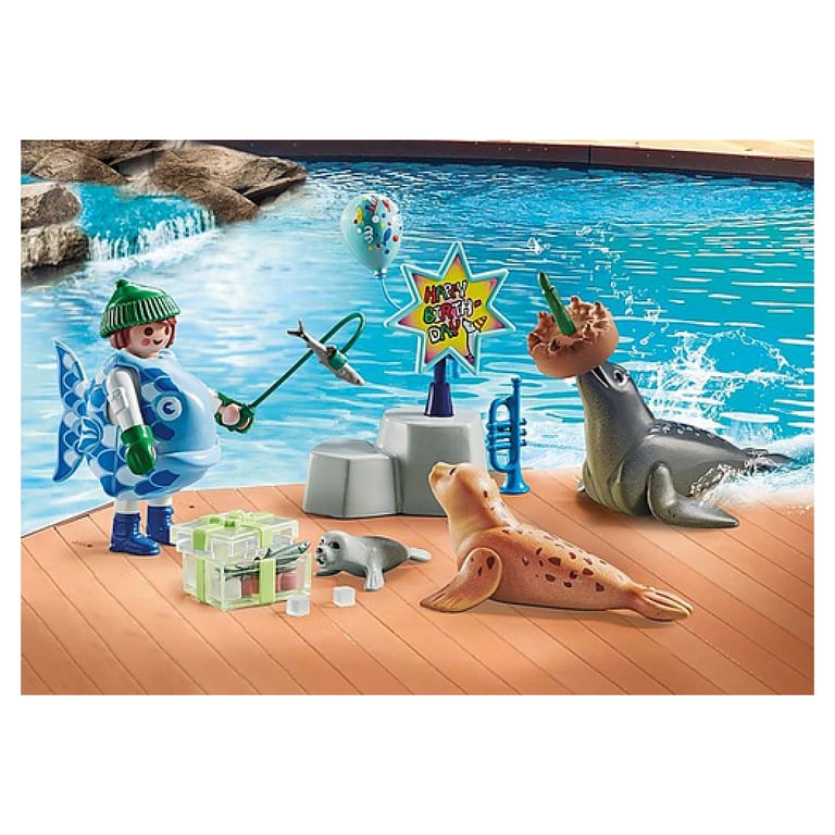 Coffret PLAYMOBIL Animatrice avec Otaries et Phoques Anniversaire au Parc Animalier Neuf - vue 2