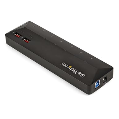 StarTech.com Concentrador USB 3.0 de 7 Puertos - 5Gbps - Ladrón con Puertos de Carga y Sincronización - Hub con 2 Puertos de 2,4A