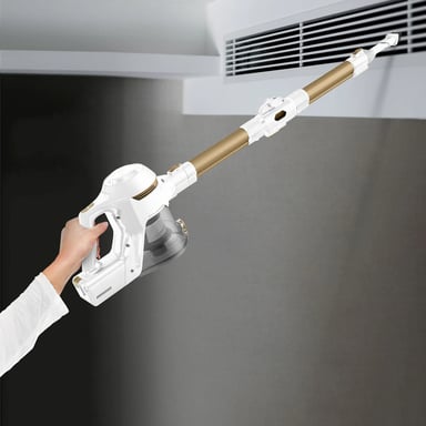 Ufesa U3 Digital Pet Aspirapolvere a scopa 2 in 1 Batteria Secca Senza sacco 0,8 L Oro, Bianco 2,2 Ah