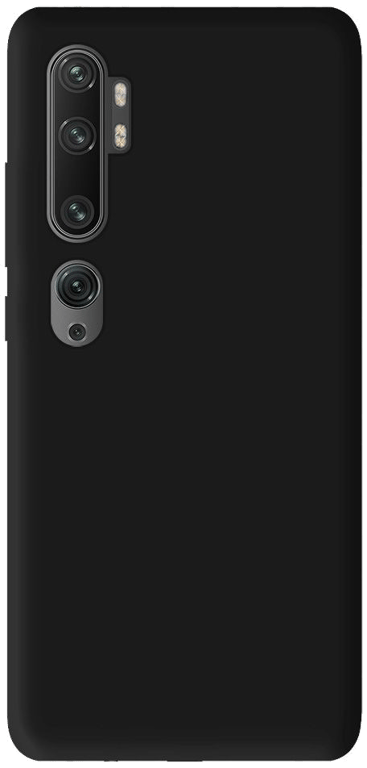 Coque silicone unie compatible Mat Noir Xiaomi Mi Note 10