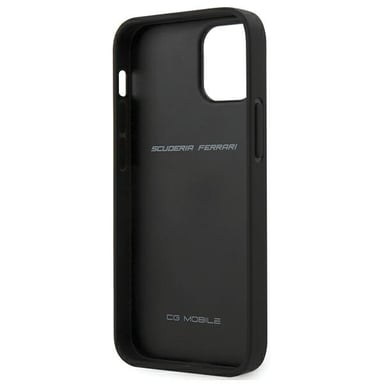 Étui Ferrari pour iPhone 12 mini 5.4'' Noir On Track PU Carbon