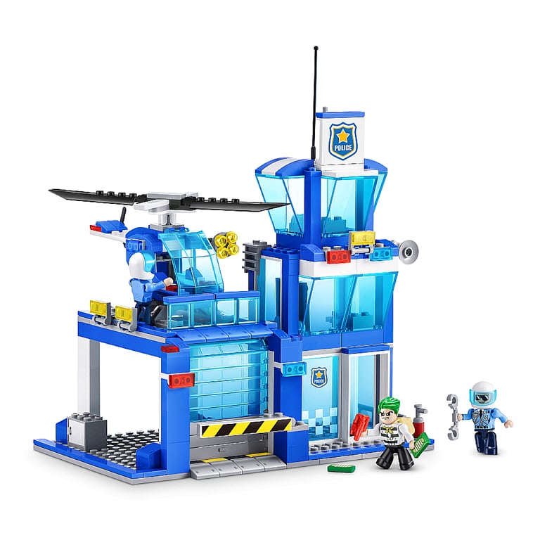 Set de construction ZURU Police Station Medium 321 pièces Poste de police Héliport inclus - vue 3