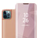 Coque pour Apple iPhone 13 PRO MAX en KUNZIT ROSE Clear View Housse de protection Étui de protection miroir avec fonction de support Protection à 360 degrés