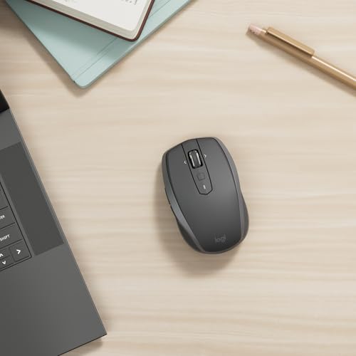 Logitech MX Anywhere 2S sans fil édition Bluetooth surfaces défilement ultra rapide rechargeable portable se connecte à 3 ordinateurs MacPC maximum - vue 3
