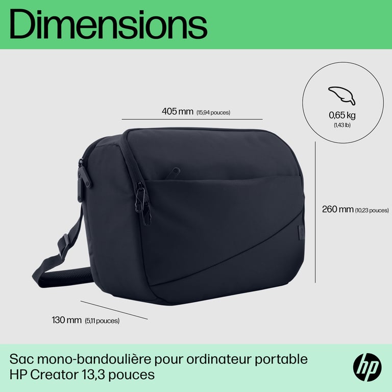 HP Sac mono bretelle pour ordinateur portable 13 3 pouces Creator Neuf - vue 2