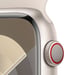 Watch Series 9 GPS + Cellular, cassa in alluminio da 45 mm con fibbia in gomma, Beige, S/M