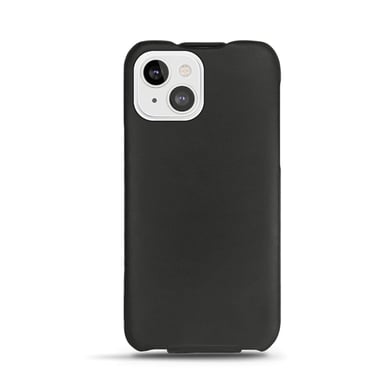 Funda de piel Apple iPhone 13 mini - Solapa vertical - Negro - Piel lisa