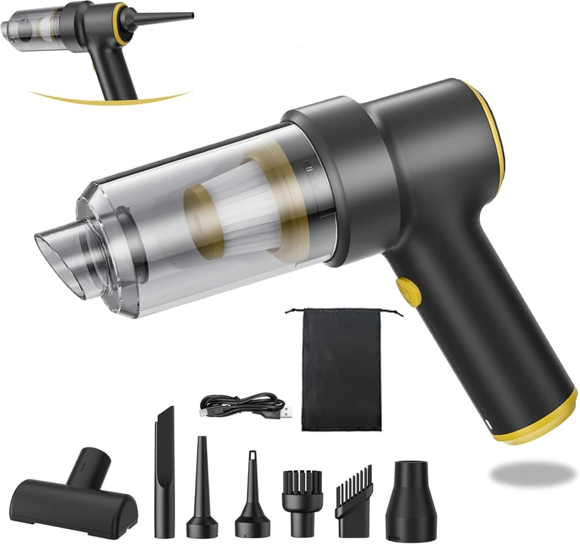 Aspirateur Portable 12000?Pa Double Mode HEPA USB C Neuf