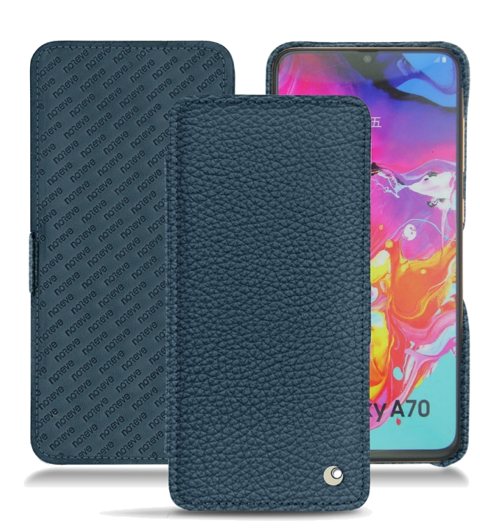 Housse cuir Samsung Galaxy A70 - Rabat horizontalBleu
