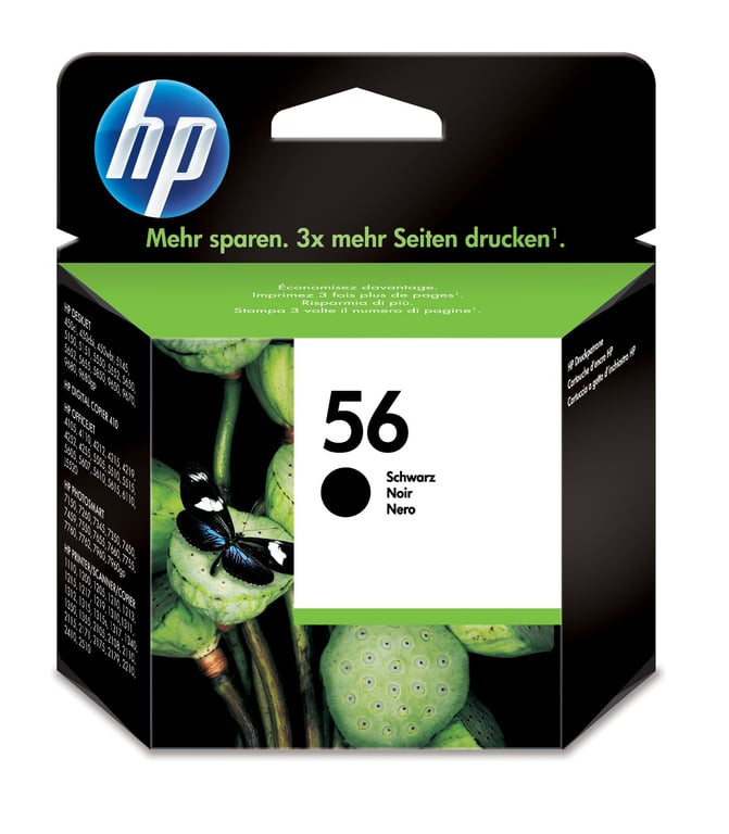 HP 56 Cartouche d'Encre Noir Authentique (C6656AE) - Neuf
