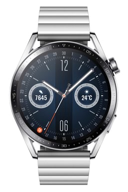 Huawei WATCH GT 3 3,63 cm (1.43'') AMOLED 46 mm Numérique 466 x 466 pixels Écran tactile Acier inoxydable GPS (satellite)