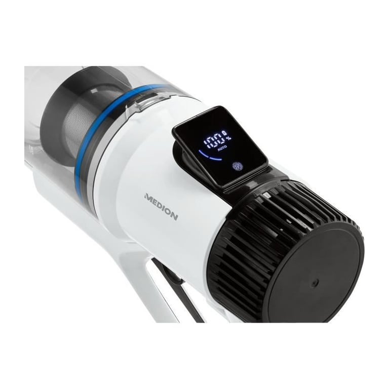 MEDION P400 W Aspirateur Balai sans Fil Puissance Aspiration 26 kPa Filtre HEPA Accessoires intégrés 3 niveaux Puissance - vue 2