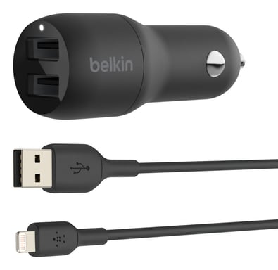 Belkin BoostCharge Smartphone Noir Allume-cigare Auto