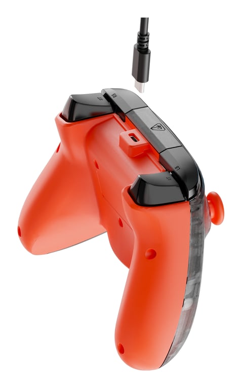 Turtle Beach Rematch Core Ghost Camo noir/orange - Manette de jeu filaire - Licence Xbox Series XS, Xbox One et PC - touches audio, moteurs de vibration et gâchettes d'impulsion, câble de 3 m - Neuf