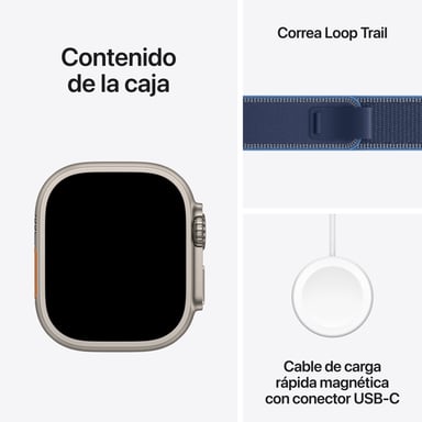 Orologio Apple Watch Ultra 3 in Titanio Naturale GPS + Cellulare 49mm Blu S/M