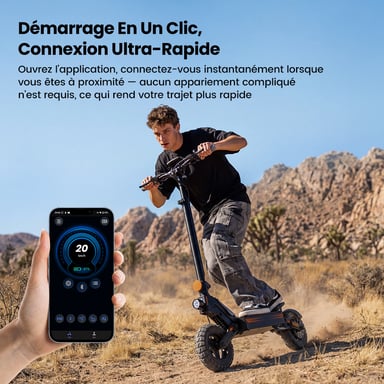 Patinete eléctrico iScooter W10, batería de 48 V y 15 Ah, control mediante la app Voltix