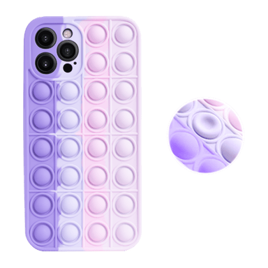 Custodia Popping Bubble per Apple iPhone 12 Pro Max, Rosa Viola