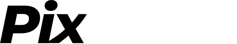 logo Pixcare blanc et noir