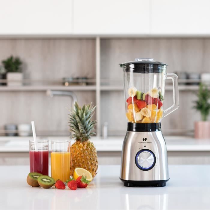 Blender CONTINENTAL EDISON CEBL1000IN Inox Bol en verre - vue 4