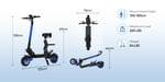 Trottinette Électrique U1 | Moteur 500W*2 | Batterie 48V 15.6Ah | Pneus 10 Pouces | Vitesse Max 25 km/h | Autonomie 60 km | Bleu