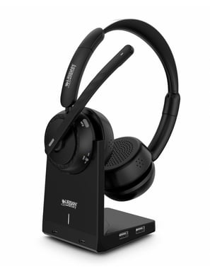 Urban Factory MOVEE MAX Casque Sans fil Arceau Gaming USB Type-A Bluetooth Socle de chargement Noir