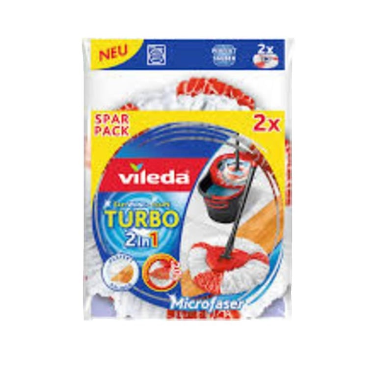 Serpillères Vileda Turbo 2in1 Microfiber 2 pack Blanc/Rouge - Neuf