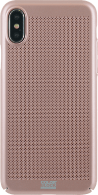Carcasa rígida perforada colorblock oro rosa para iPhone X/XS