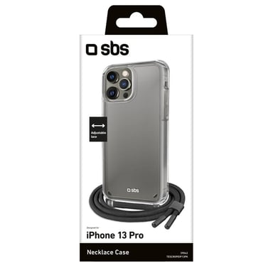 Funda transparente con banda para el cuello de color para iPhone 13 Pro- SBS