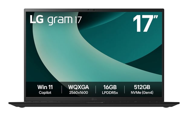 Portátil LG Gram 17Z90T-G.AD88B Intel Core Ultra 7-255H- 32GB- 1TB SSD- 17'- Win11