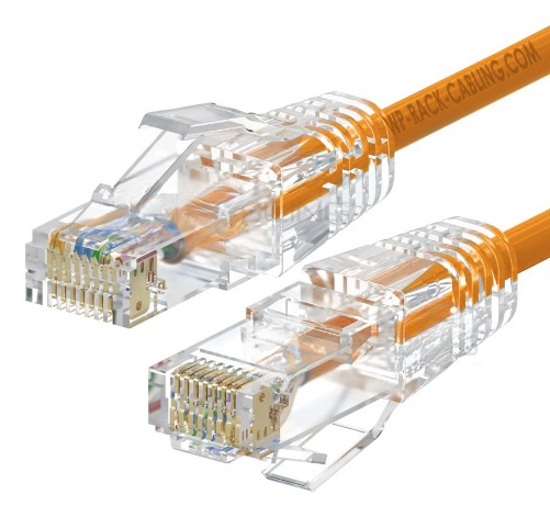 WP WPC-PAT-6AU002O-S câble de réseau Orange, Transparent 0,2 m Cat6a U/UTP (UTP)
