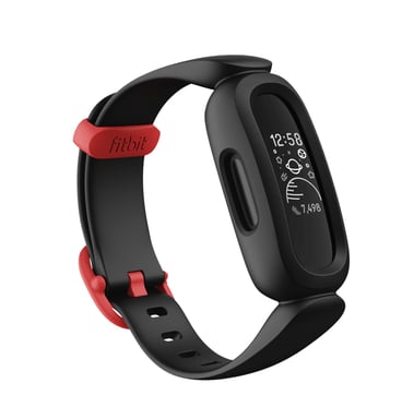 Bracciale connesso Fitbit Ace 3 - Nero e rosso