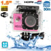 Caméra Wifi Sport Embarquée Plongée Caisson Caméscope Full HD 1080P Rose 64 Go YONIS