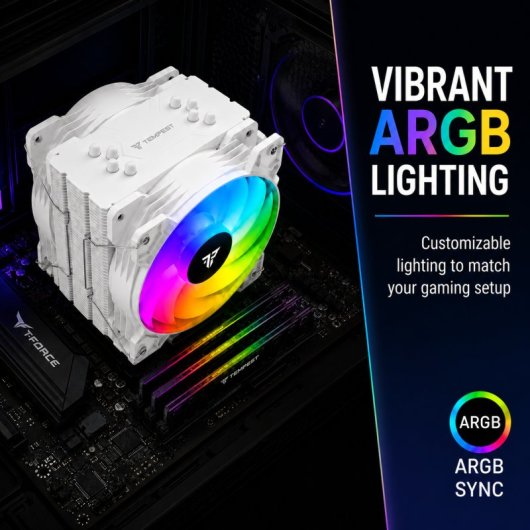 Tempest Cooler 4Pipes Ventilateur CPU RGB 2x120mm - vue 4