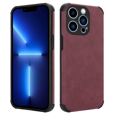 Coque pour Apple iPhone 11 PRO MAX en Bourgogne Violet Housse de protection Étui en silicone TPU avec dos en similicuir élégant