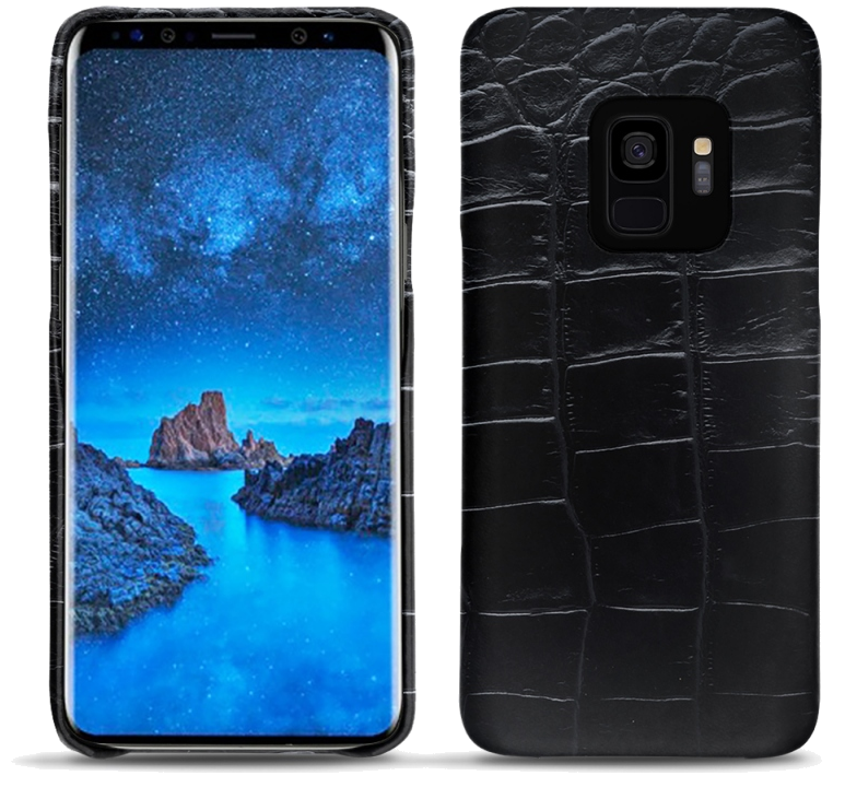 Coque cuir Samsung Galaxy S9 - Coque arrièreNoir