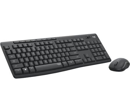 Logitech MK295 Silent Wireless Combo Keyboard Mouse included RF Wireless AZERTY French Graphite