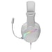 Mars Gaming MH122 Blanco, Cascos Gaming FRGB Over Ear con Micrófono, Sonido HiFi, Cancelación de Sonido, Ultraligeros, PS4 PS5 Xbox Switch Tablet Windows Mac