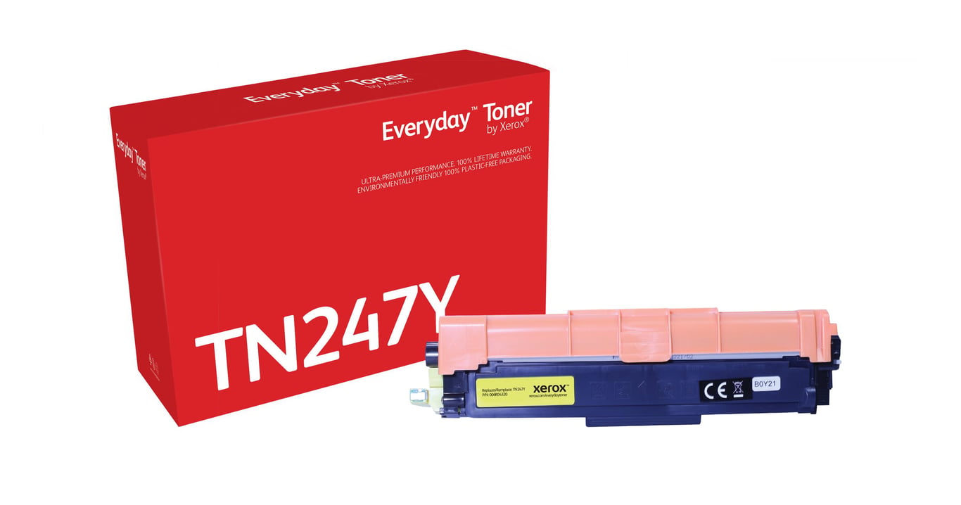 Everyday Toner  di Xerox Giallo compatibile con Brother TN247Y High capacity (TONER YELLOW BROTHER TN-247 - XEROX EVERYDAY) - Neuf