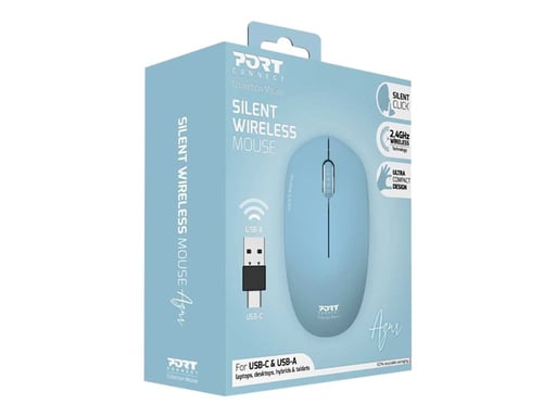 Port Designs 900544 Mouse ottico senza fili RF ambidestro da 1600 DPI