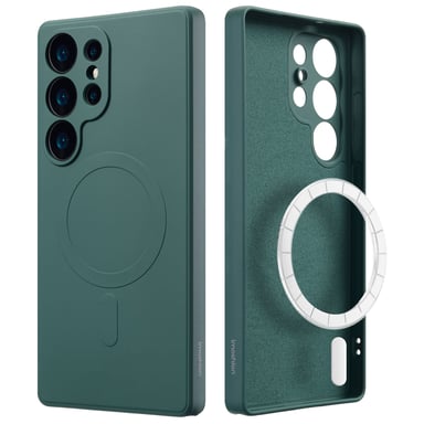 imoshion Coque Couleur avec MagSafe pour Samsung Galaxy S25 Ultra - Vert foncé