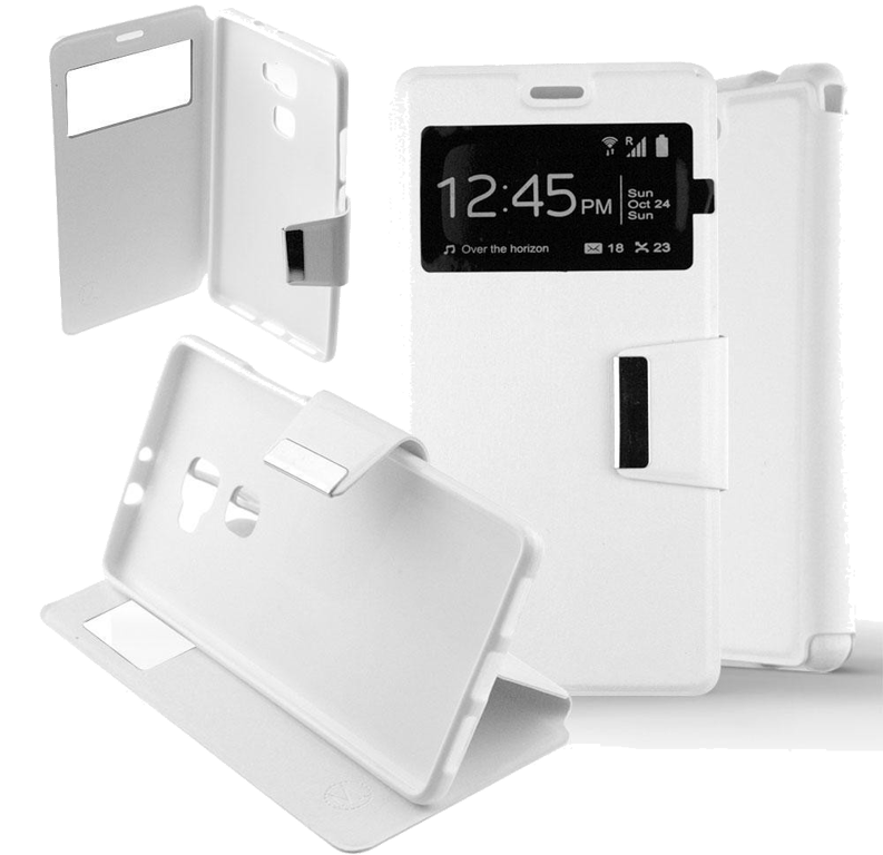 Etui Folio compatible Blanc Huawei Mate S